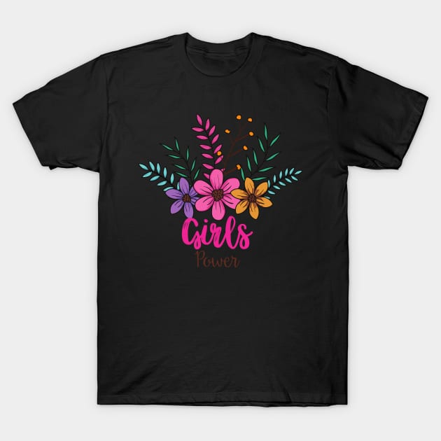 Girl Power Flower T-Shirt by jeune98